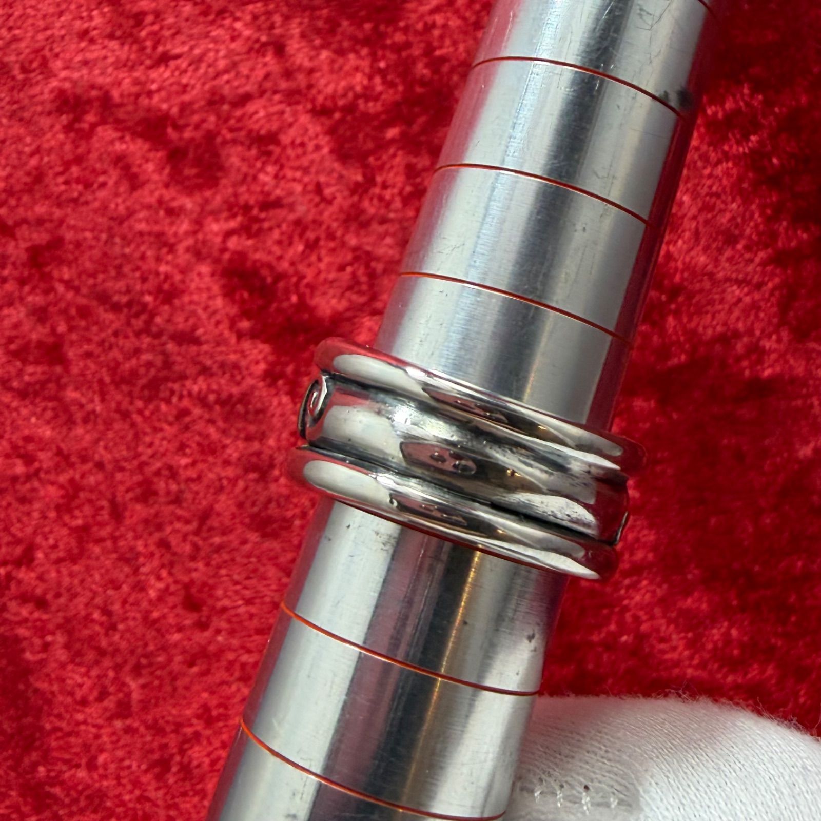 美品 リング16号 Wave Channel Ring ビルウォールレザー/Bill Wall