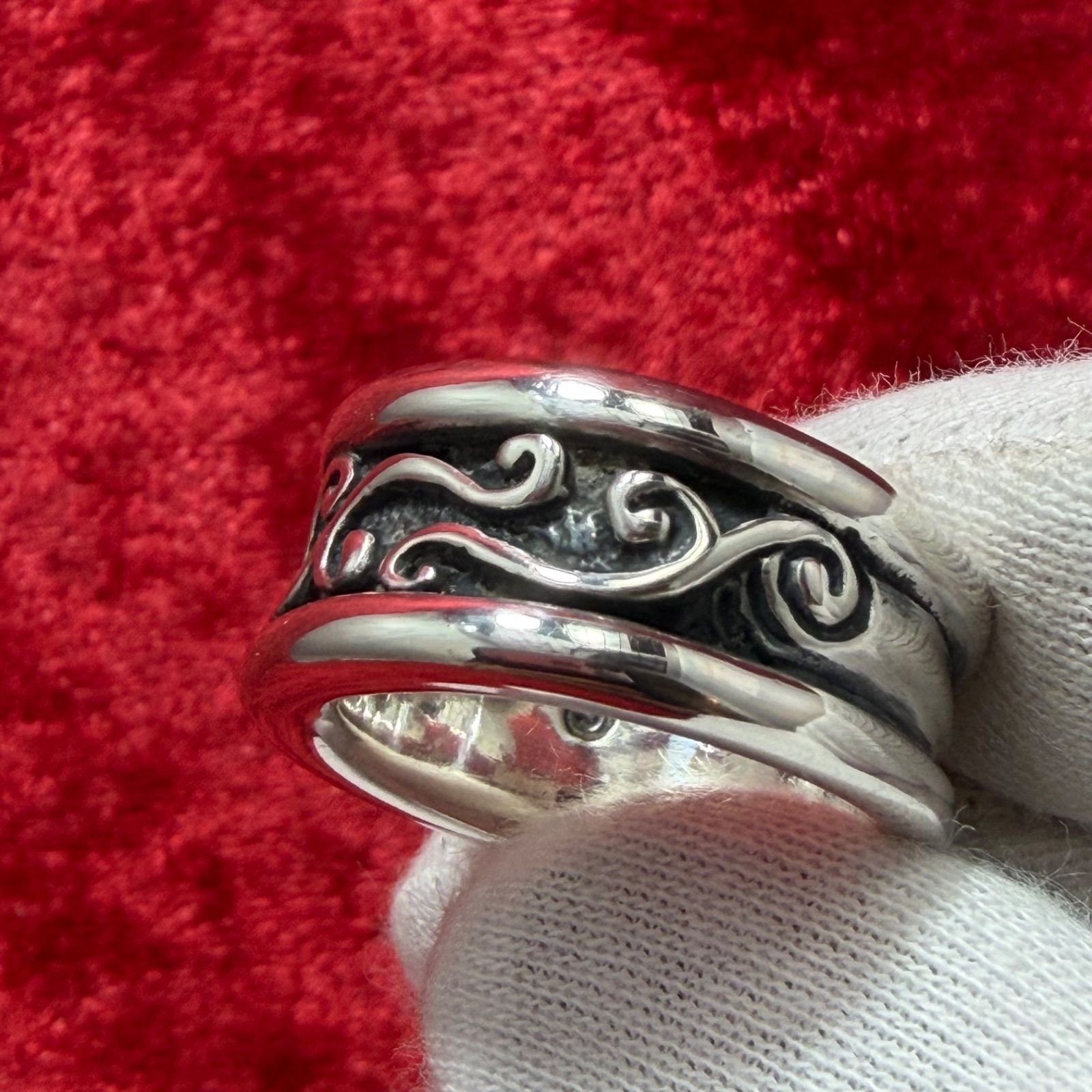 美品 リング16号 Wave Channel Ring ビルウォールレザー/Bill Wall