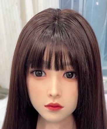 高級品ソフトシリコン ヘッドリアルガール 植毛リアル口腔 舌歯　口は手で開け　 M16 等身大ドール撮影　 鑑賞用 水洗い可能　マネキンパーツ　リアルドール