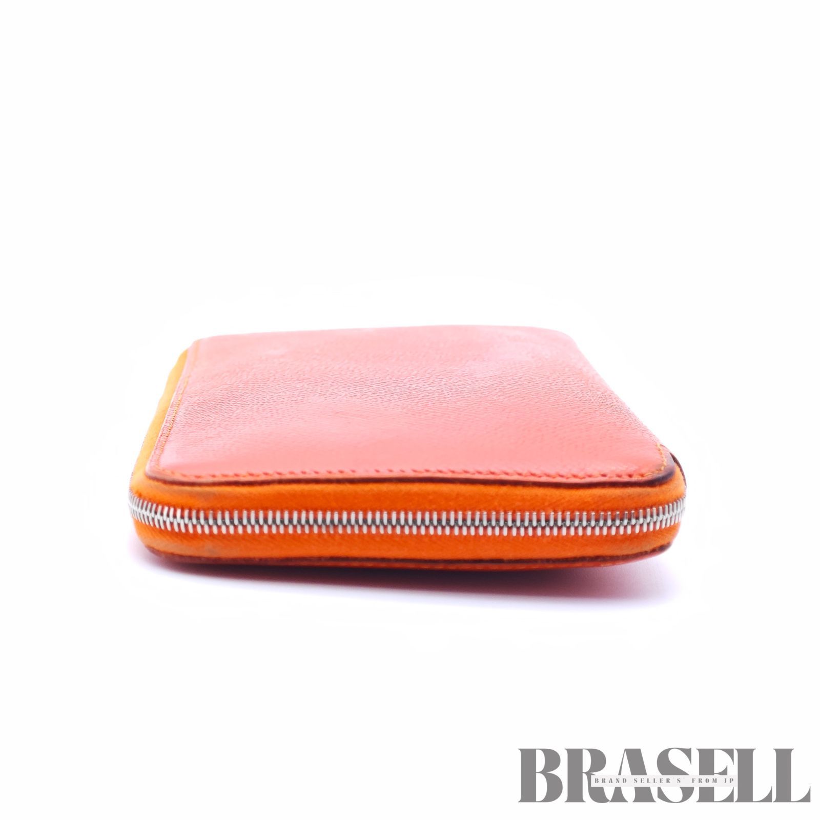 HERMES エルメス アザップ バッグ ウォレット 長財布 オレンジ レディース