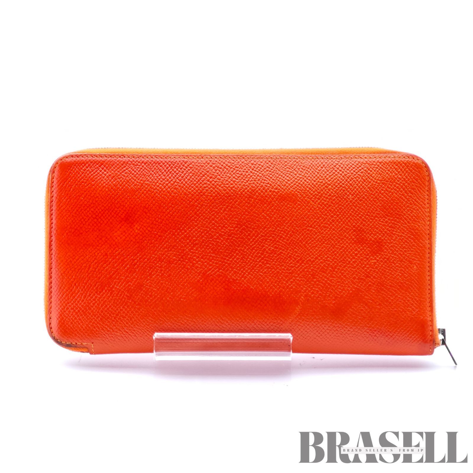 HERMES エルメス アザップ バッグ ウォレット 長財布 オレンジ レディース