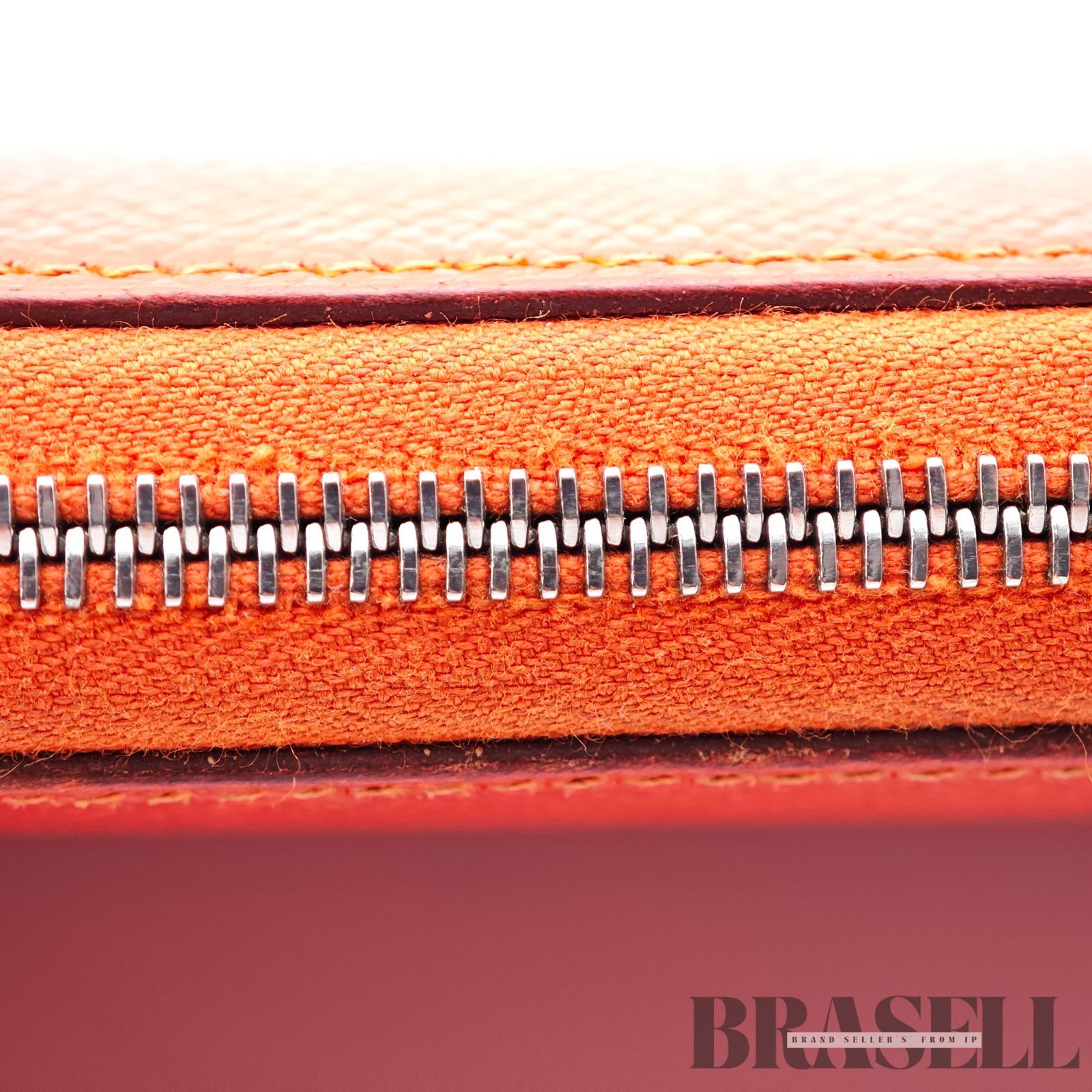 HERMES エルメス アザップ バッグ ウォレット 長財布 オレンジ レディース