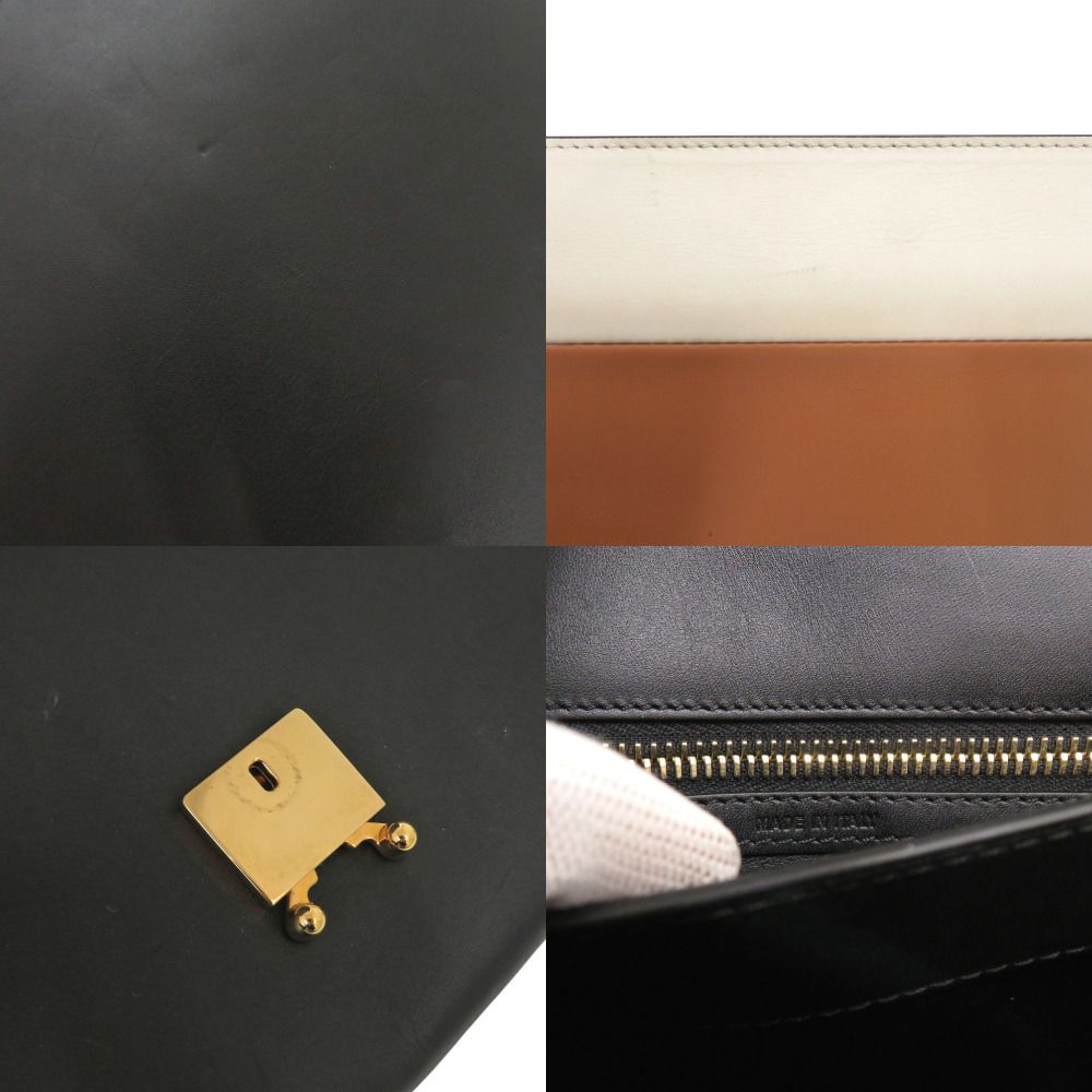 マルニ TRUNK トランク レザー ブラック レッド 2way クラッチ 黒 