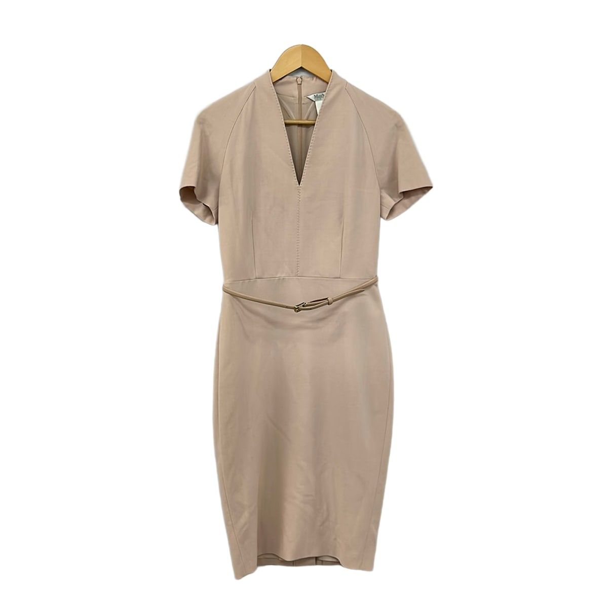 Max Mara(マックスマーラ) ワンピース サイズ42 M レディース美品 - ライトピンク 半袖/ロング