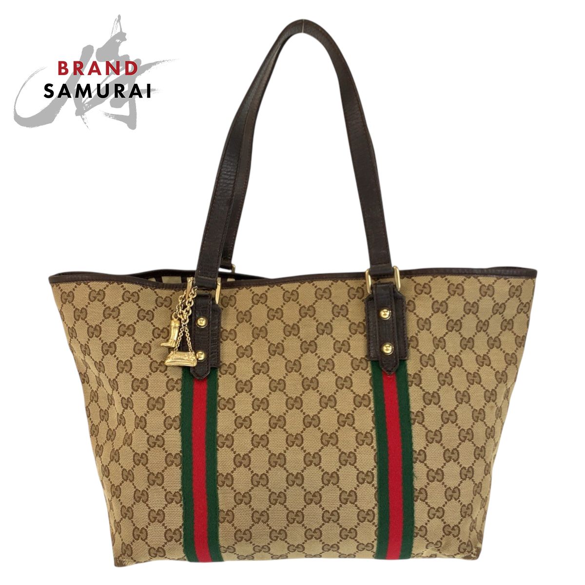 GUCCI グッチ シェリーライン ベージュ ブラウン ゴールド金具 GG 