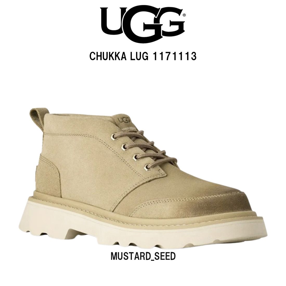 UGG(アグ)メンズ チャッカ ラグ ブーツ レースアップ シューズ スエード レザー ロゴ ステッチ 厚底 プルタブ カジュアル 男性用 靴 1171113 15,841円