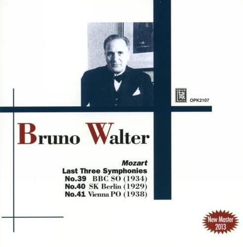 【CD】ブルーノ・ワルターによるモーツァルト3大交響曲 (1929~1938) [2013年 新マスター版] (Bruno Walter / Mozart : Last Three Symphonies No.39 BBC SO (1934) |