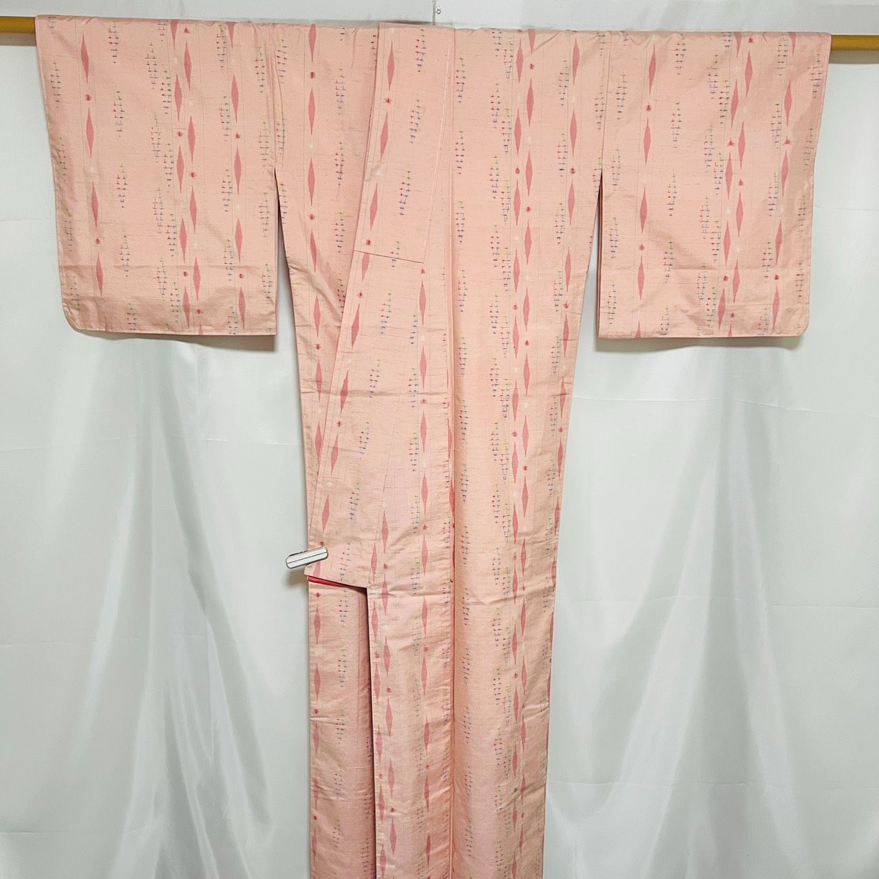 K128 紬きもの しつけ糸付き 身丈167cm 大きめサイズ 三松 kimonossimo