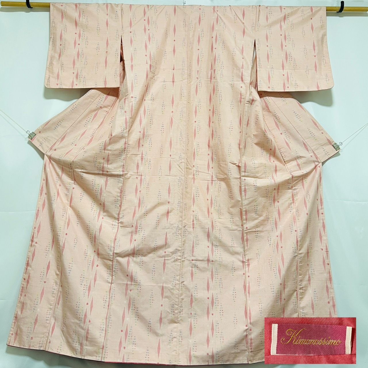K128 紬きもの しつけ糸付き 身丈167cm 大きめサイズ 三松 kimonossimo