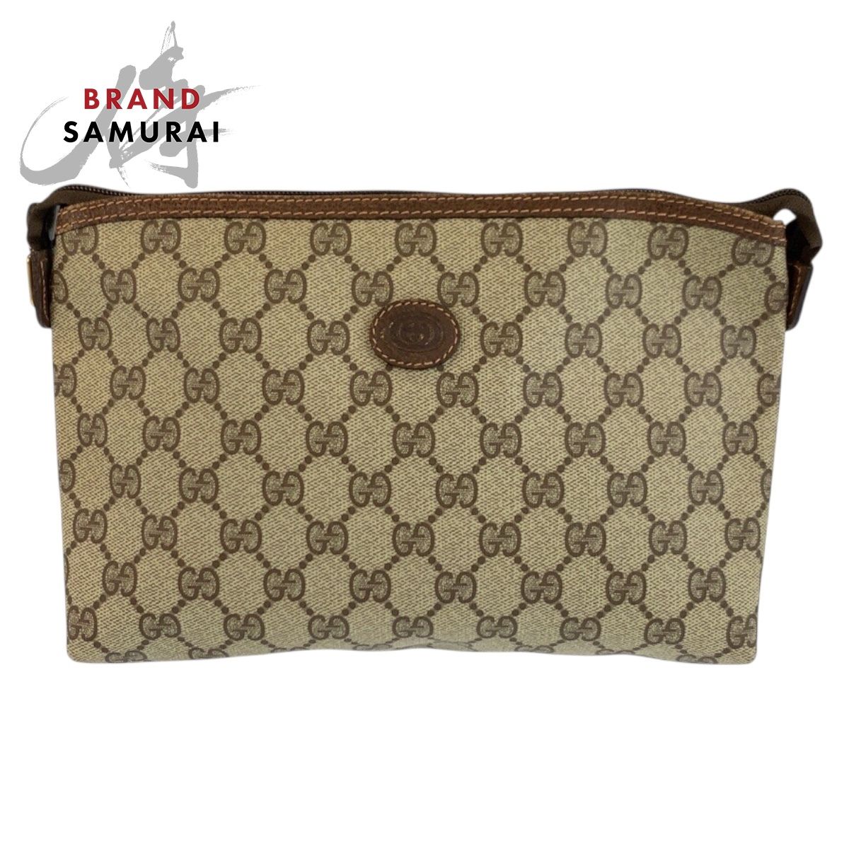 美品 GUCCI グッチ ヴィンテージ ベージュ ブラウン GGスプリーム 