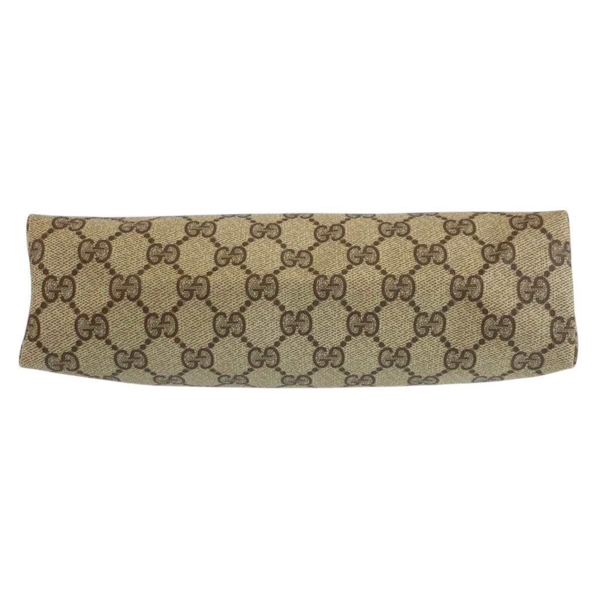 【美品】オールドグッチ GGスプリーム ブラウン　ポーチ 美品 GUCCI グッチ ヴィンテージ ベージュ ブラウン GGスプリーム