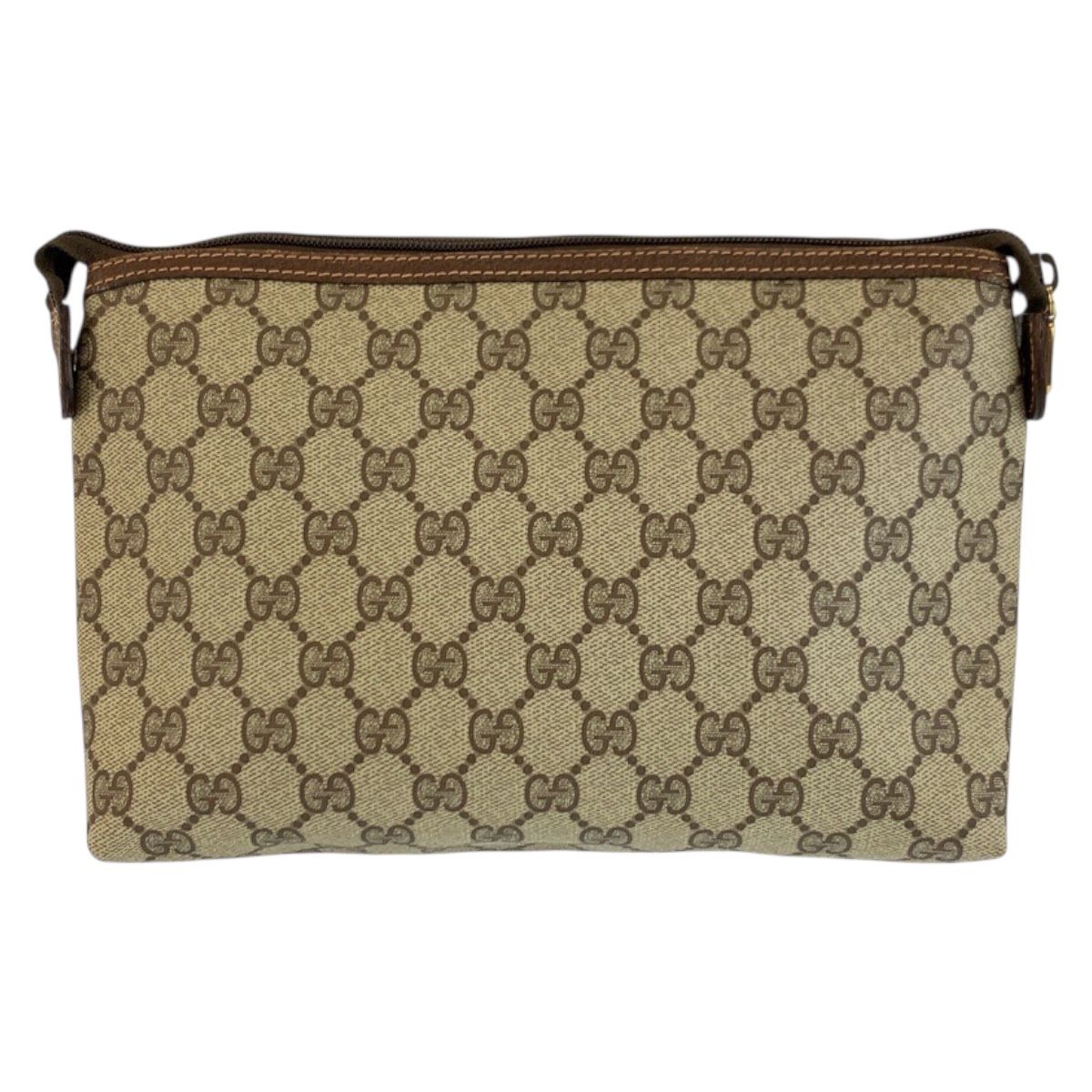 美品 GUCCI グッチ ヴィンテージ ベージュ ブラウン GGスプリーム