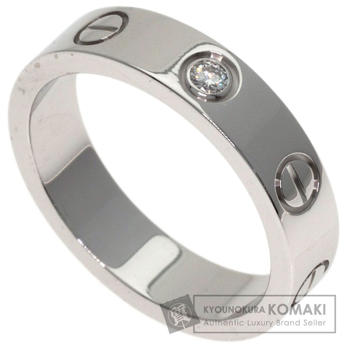 CARTIER カルティエ ミニラブリング 1P ダイヤモンド #46 リング・指輪 K18WG レディース [中古]