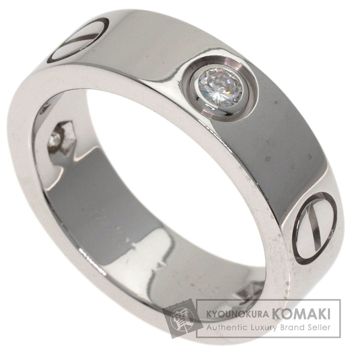 CARTIER カルティエ ラブリング ハーフ ダイヤモンド #49 リング・指輪 K18WG レディース [中古]