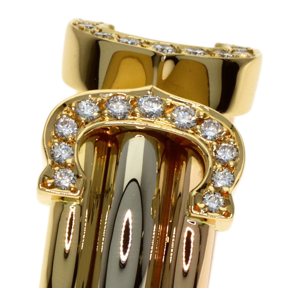 CARTIER カルティエ 2Cリング LM ダイヤモンド #49 リング・指輪 K18YG 
