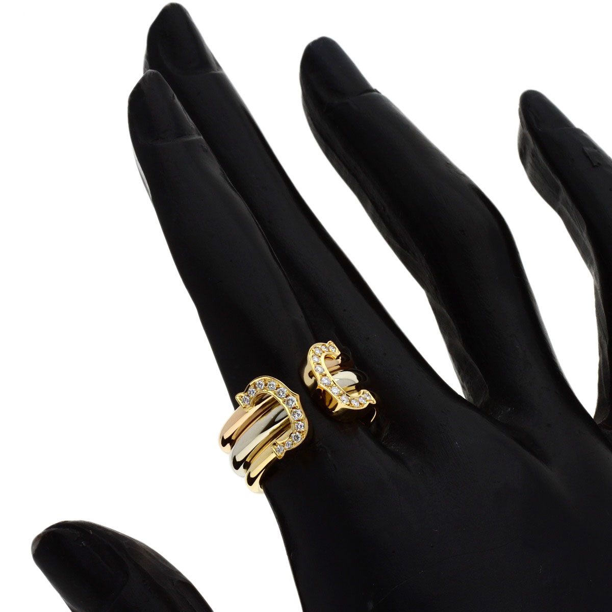 CARTIER カルティエ 2Cリング LM ダイヤモンド #49 リング・指輪 K18YG