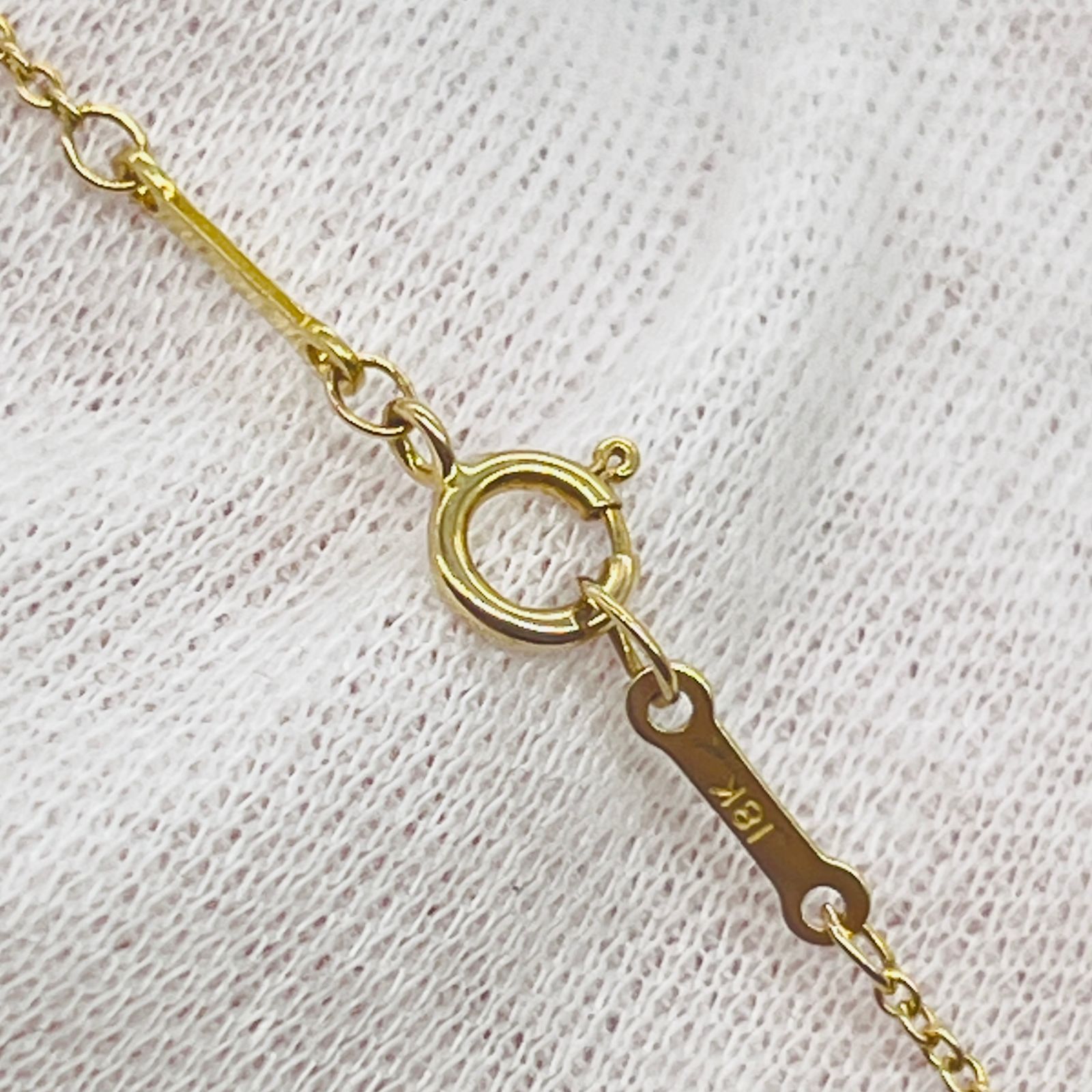 ティファニー バイザヤード 1P ダイヤ ネックレス 18K YG ゴールド 