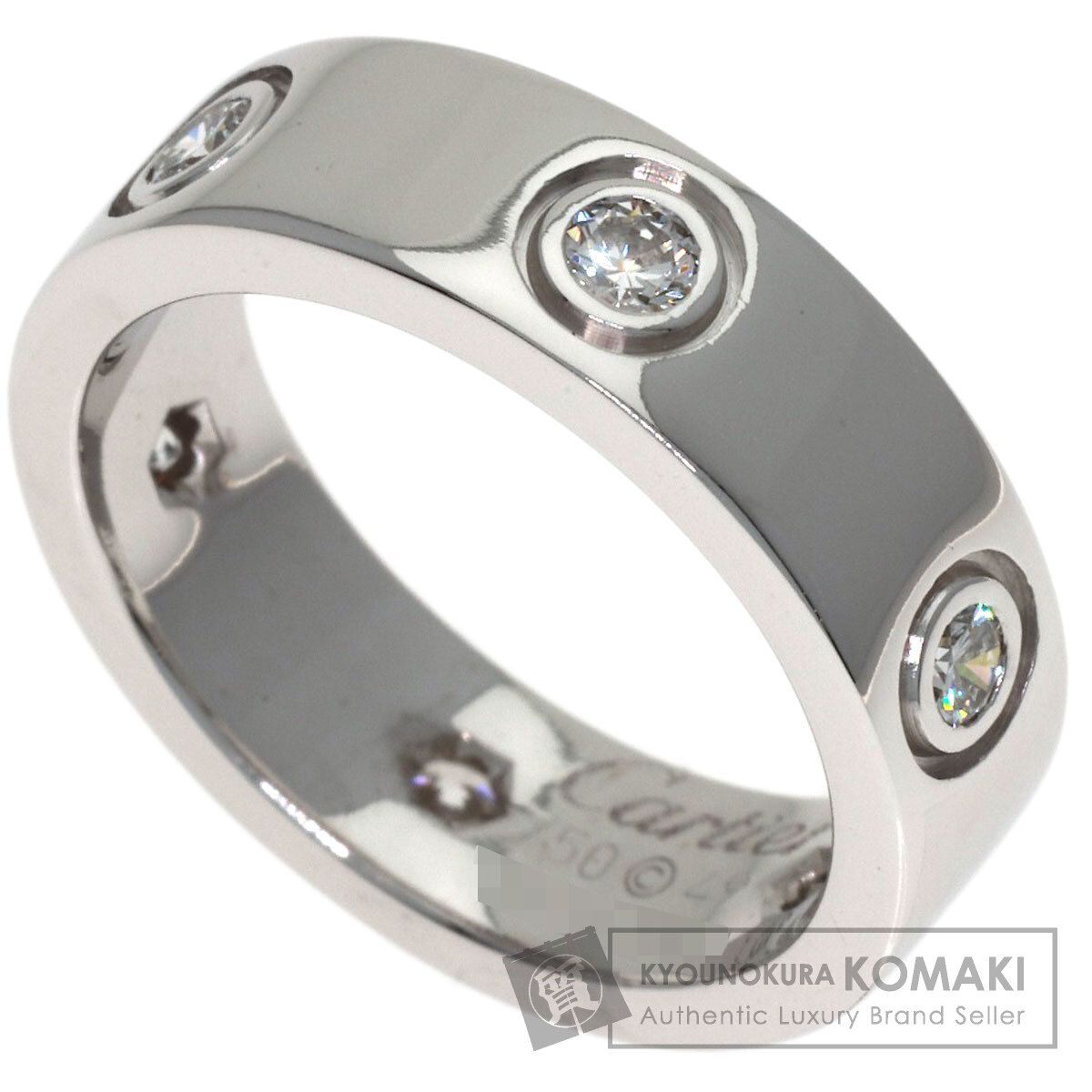 CARTIER カルティエ ラブリング フル ダイヤモンド #49 リング・指輪 K18WG レディース [中古]