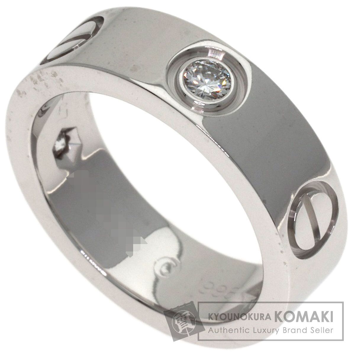 CARTIER カルティエ ラブリング ハーフ ダイヤモンド #47 リング・指輪 K18WG レディース [中古]