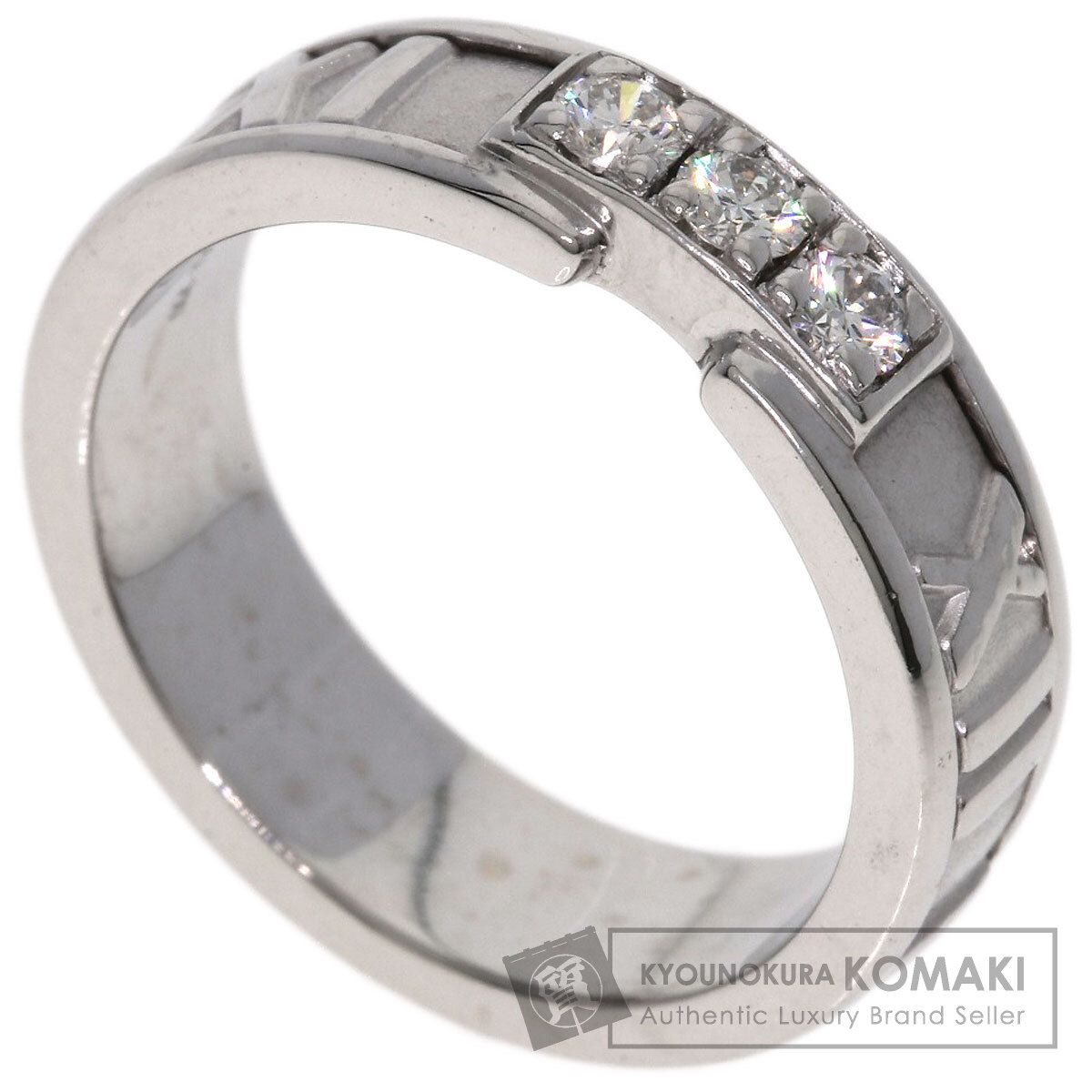 TIFFANY&Co. ティファニー アトラス 3P ダイヤモンド リング・指輪 K18WG レディース [中古]