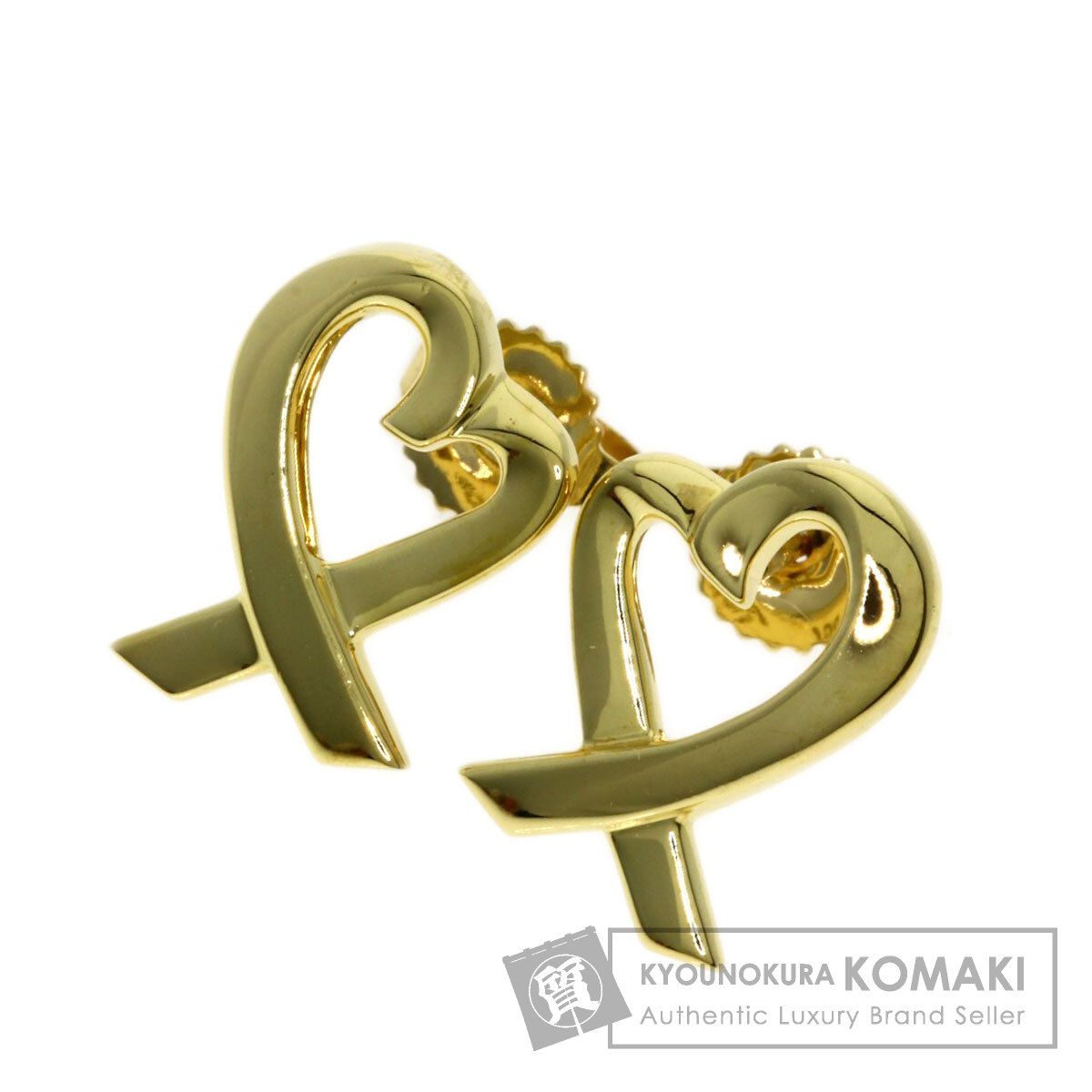 TIFFANY&Co. ティファニー ラビングハート ピアス K18YG レディース