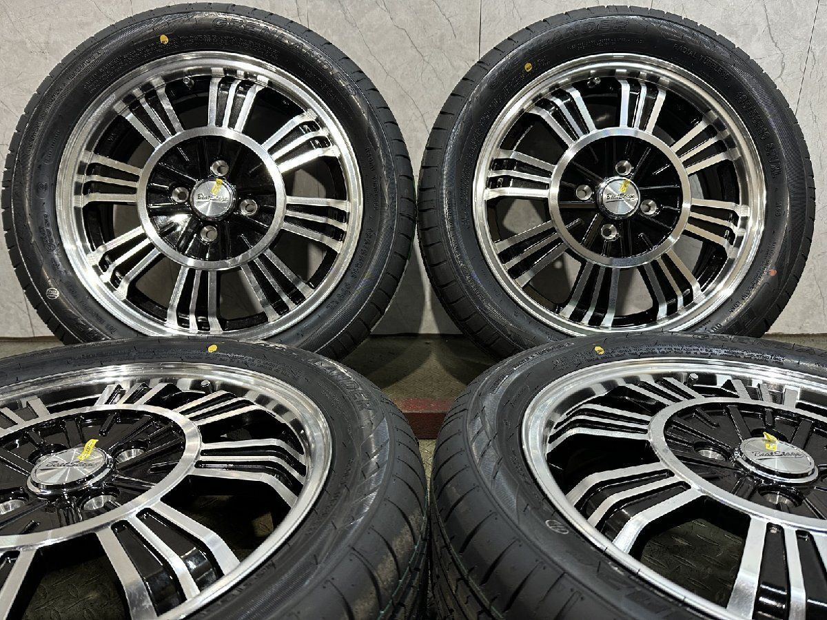 タイヤ新品 バランス済【GRENLANDER 185/55R16】夏タイヤ【ブレスト Beat Stage SD-C 16インチ 5J4HPCD100+45】ブラポリ フィット等 MTL047