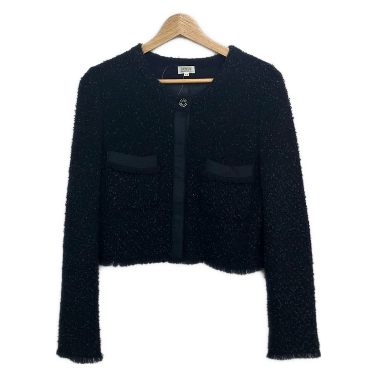 FOXEY(フォクシー) カーディガン サイズ42 L レディース美品 - 24557 ダークネイビー 長袖
