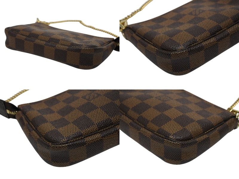 極美品 LOUIS VUITTON ルイヴィトン ダミエ ミニ ポシェット アクセ