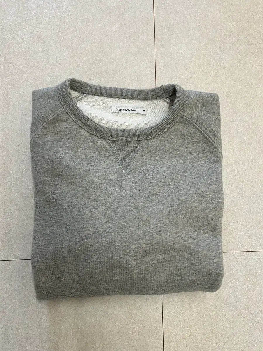 Steady Every Wear（sew）リラックスド 起毛 スウェット（グレー メランジ ネイビー 3）