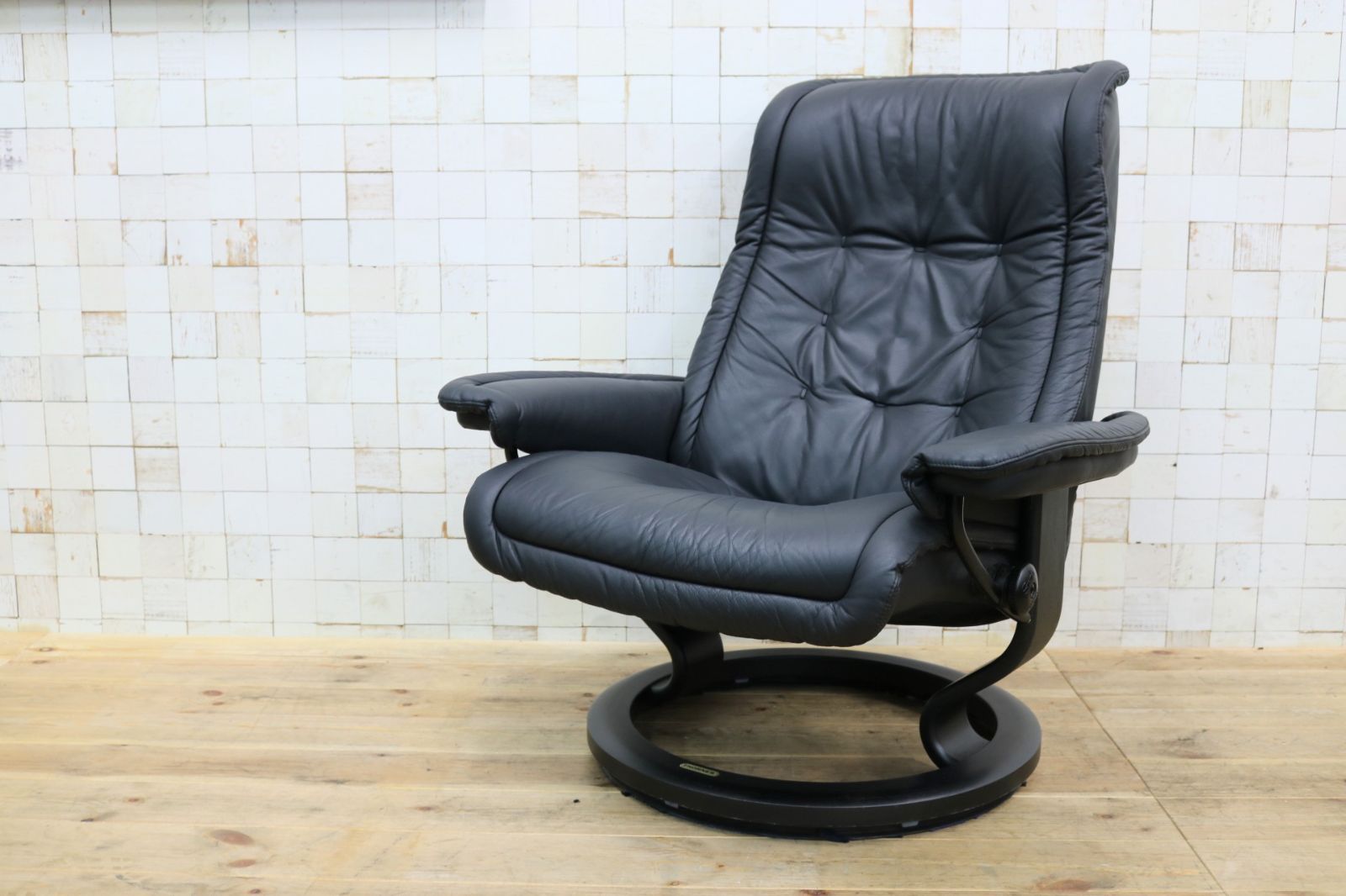 GMJK100◯EKORNES / エコーネス ロイヤル リクライニングチェア パーソナルチェア 椅子 ブラック 本革 北欧 ノルウェー 最高級