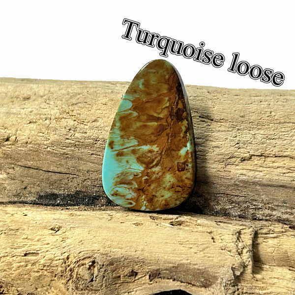 tru-91 ハッチタ ターコイズ ルース Hachita Turquoise 【ニューメキシコ】ターコイズ カボション アクセサリー/材料/彫金/コレクション