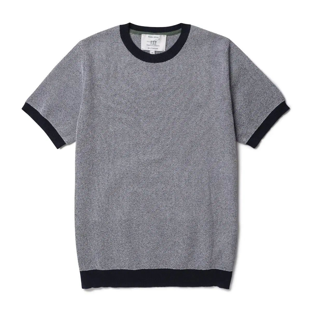 ヘンリーコットンズ ツートン ニット Tシャツ 新品