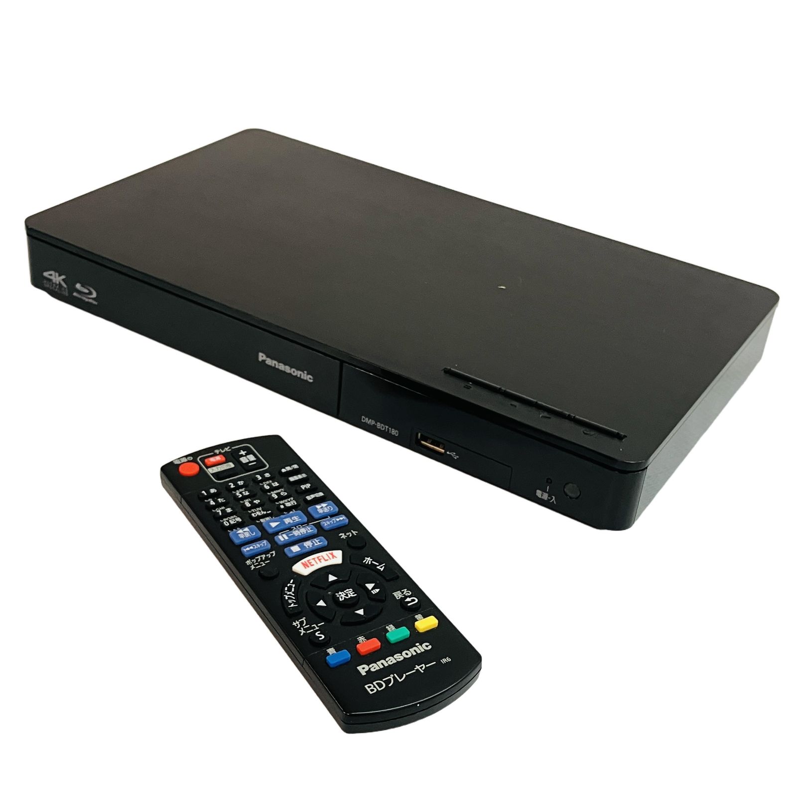 Panasonic DMP-BDT180 Blu-ray DVD プレイヤー 2022年製 家電 パナソニック ブルーレイ 中古 C11296589