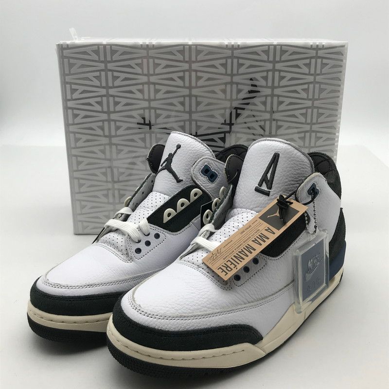 【中古美品】 A MA MANIERE×NIKE ア・マ・マ二エール HV8571-100 AIR JORDAN ３ エアジョーダン3 スニーカー 【160-260528-ny-07-fuz】