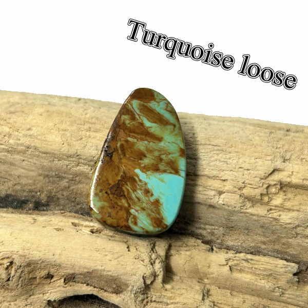 tru-89 ハッチタ ターコイズ ルース Hachita Turquoise 【ニューメキシコ】ターコイズ カボション アクセサリー/材料/彫金/コレクション