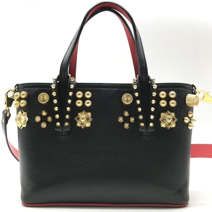 美品 Christian Louboutin クリスチャン ルブタン カバタ レザー