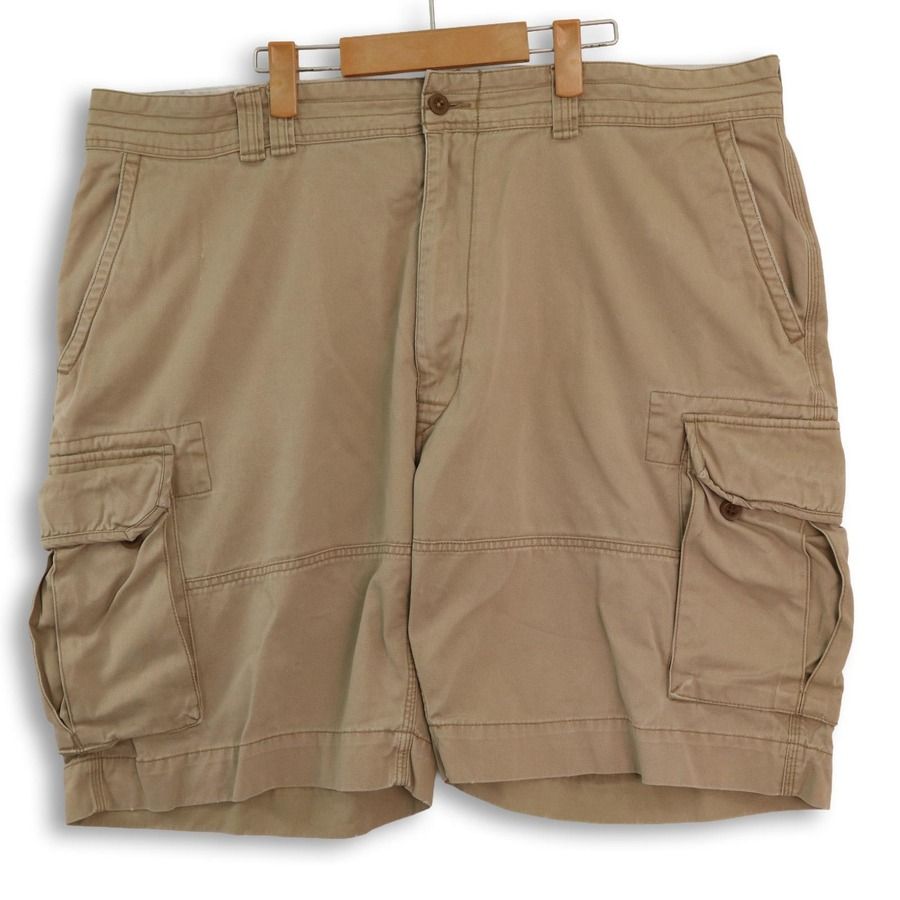大きいサイズ メンズW44B ポロラルフローレン CLASSIC POLO CHINO ポロチノ チノパン カーゴショーツ ハーフパンツ 実寸ウエスト114cm ベージュ系 hpc-0188