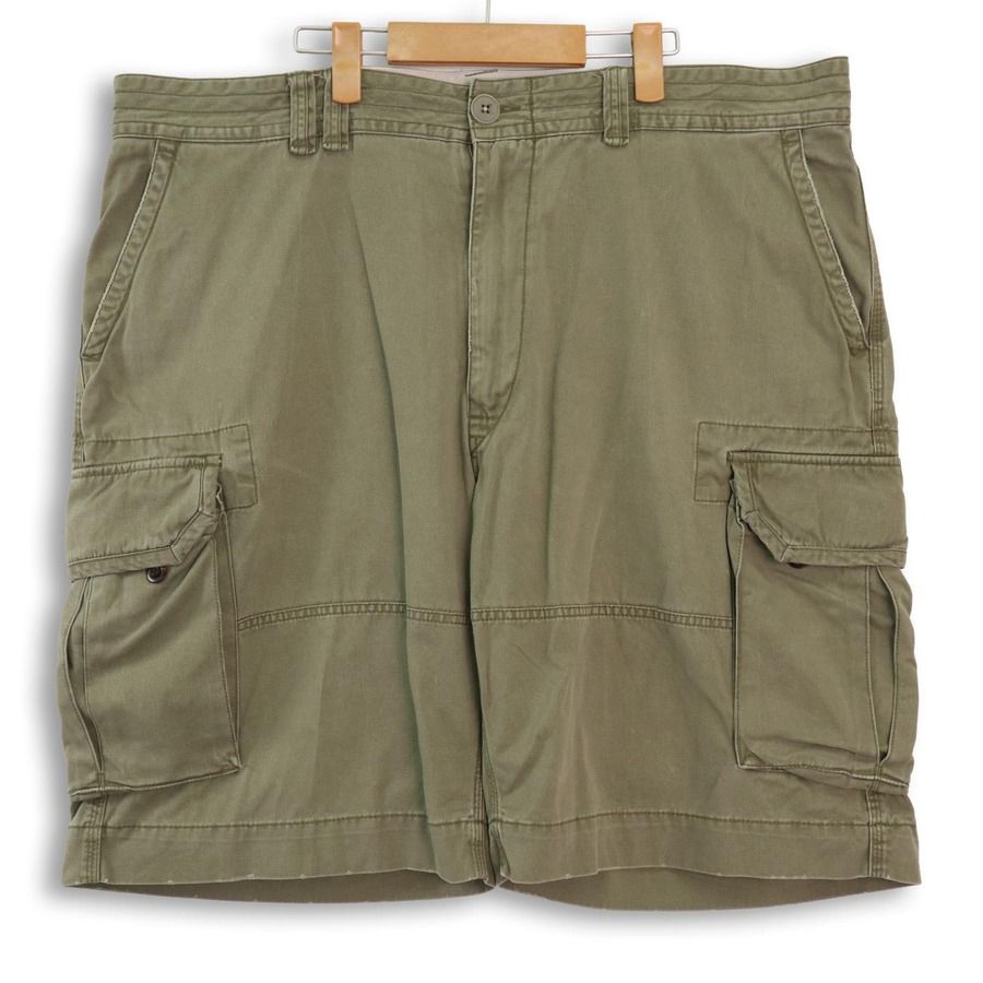 大きいサイズ メンズW44B ポロラルフローレン CLASSIC POLO CHINO ポロチノ チノパン カーゴショーツ ハーフパンツ 実寸ウエスト114cm カーキ系 hpc-0189