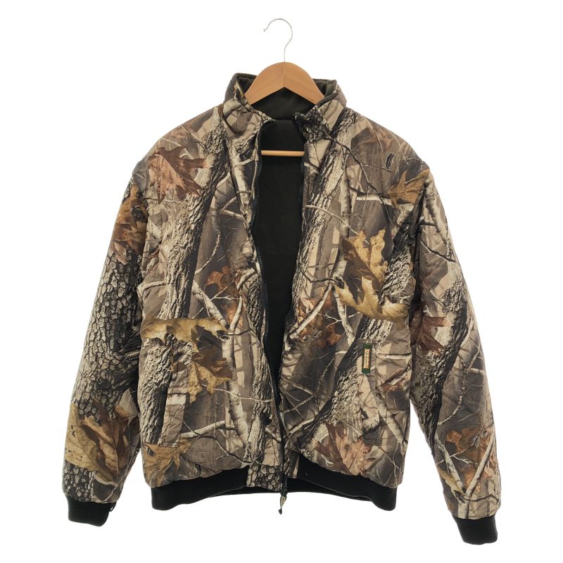 【中古】Remington 総柄ダウンジャケット サイズ表記なし(Lサイズ相当) ※ジップ破損 レミントン[91]