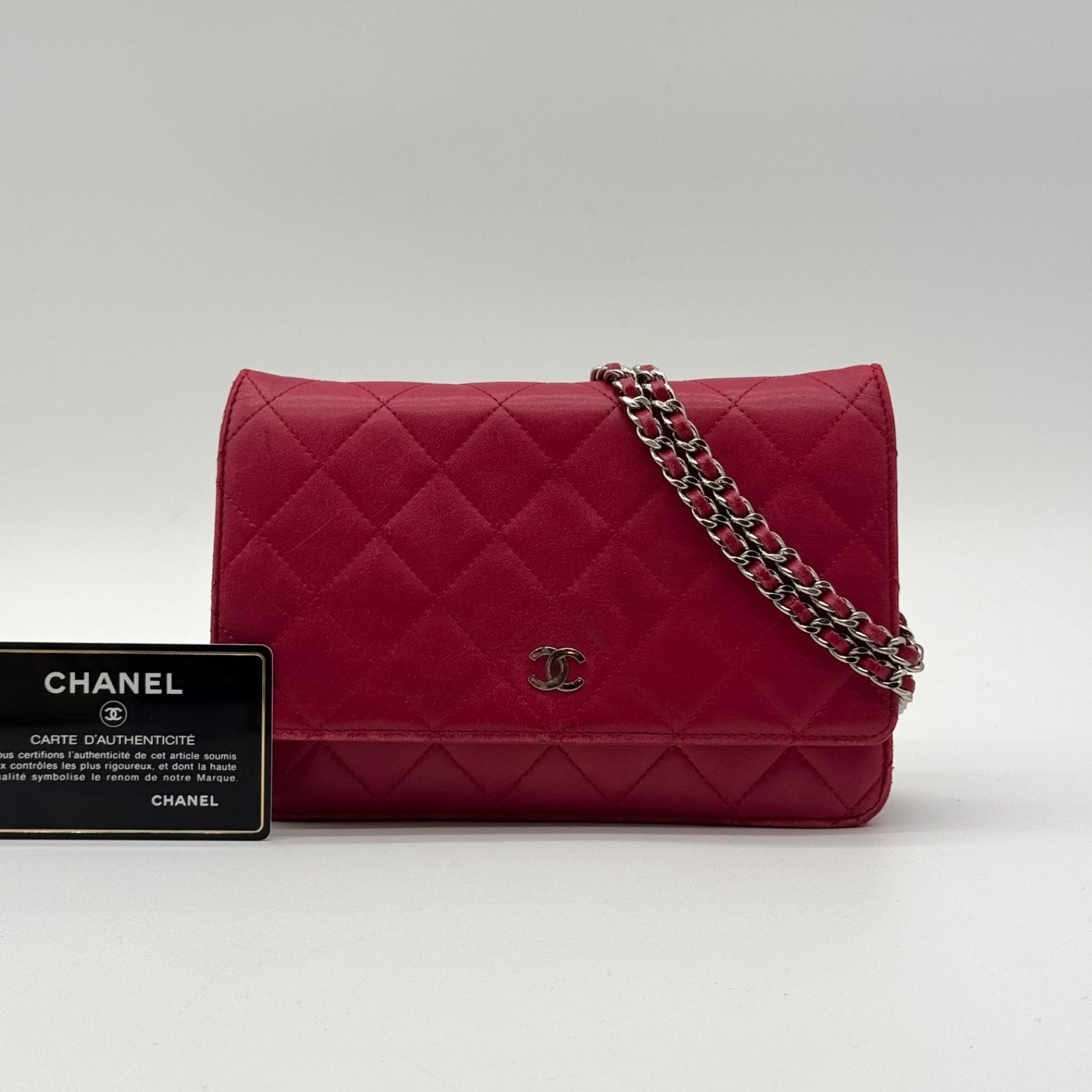 早い者勝ち✨CHANEL シャネル チェーンウォレット ラムスキン