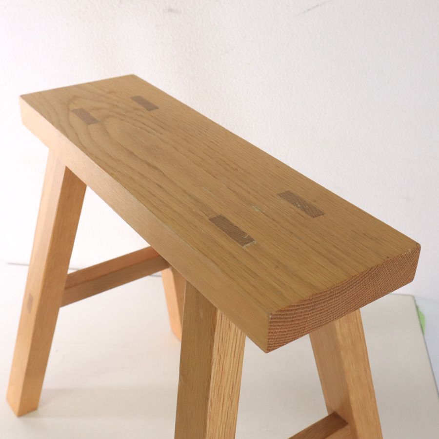 ⑤　無印良品　ベンチ小　廃盤品 MUJI 無印良品 オーク無垢材 ベンチ 小 幅45cm 廃盤 オーク材は残念