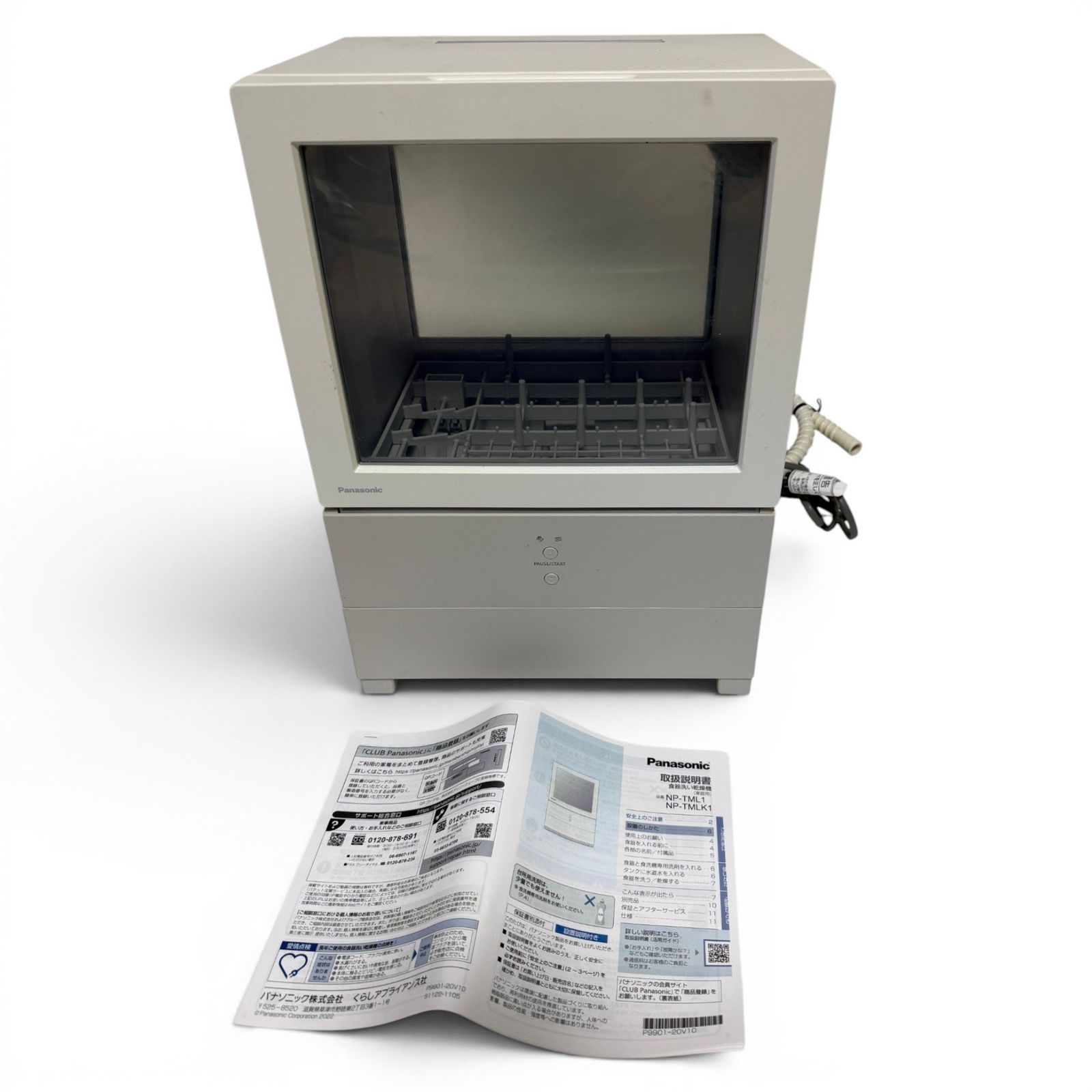 〇 パナソニック Panasonic パーソナル食洗機 SOLOTA NP-TML1-W 1人用 ホワイト タンク式 工事不要 2000-4478