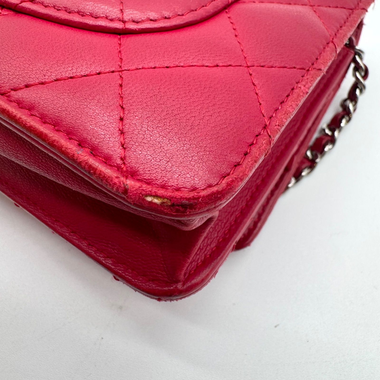 早い者勝ち✨CHANEL シャネル チェーンウォレット ラムスキン