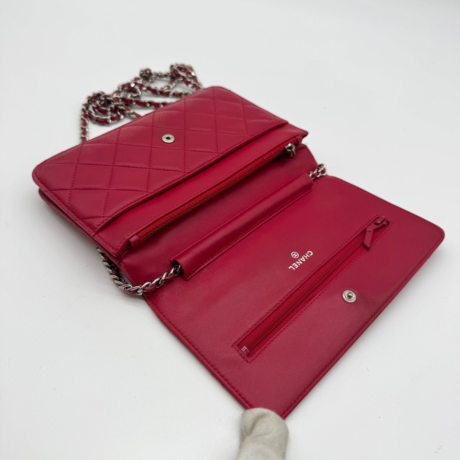 早い者勝ち✨CHANEL シャネル チェーンウォレット ラムスキン