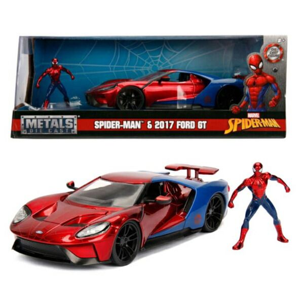 JADATOYS ミニカー フォード マーベル スパイダーマン 2017 FORD GT 1:24スケール