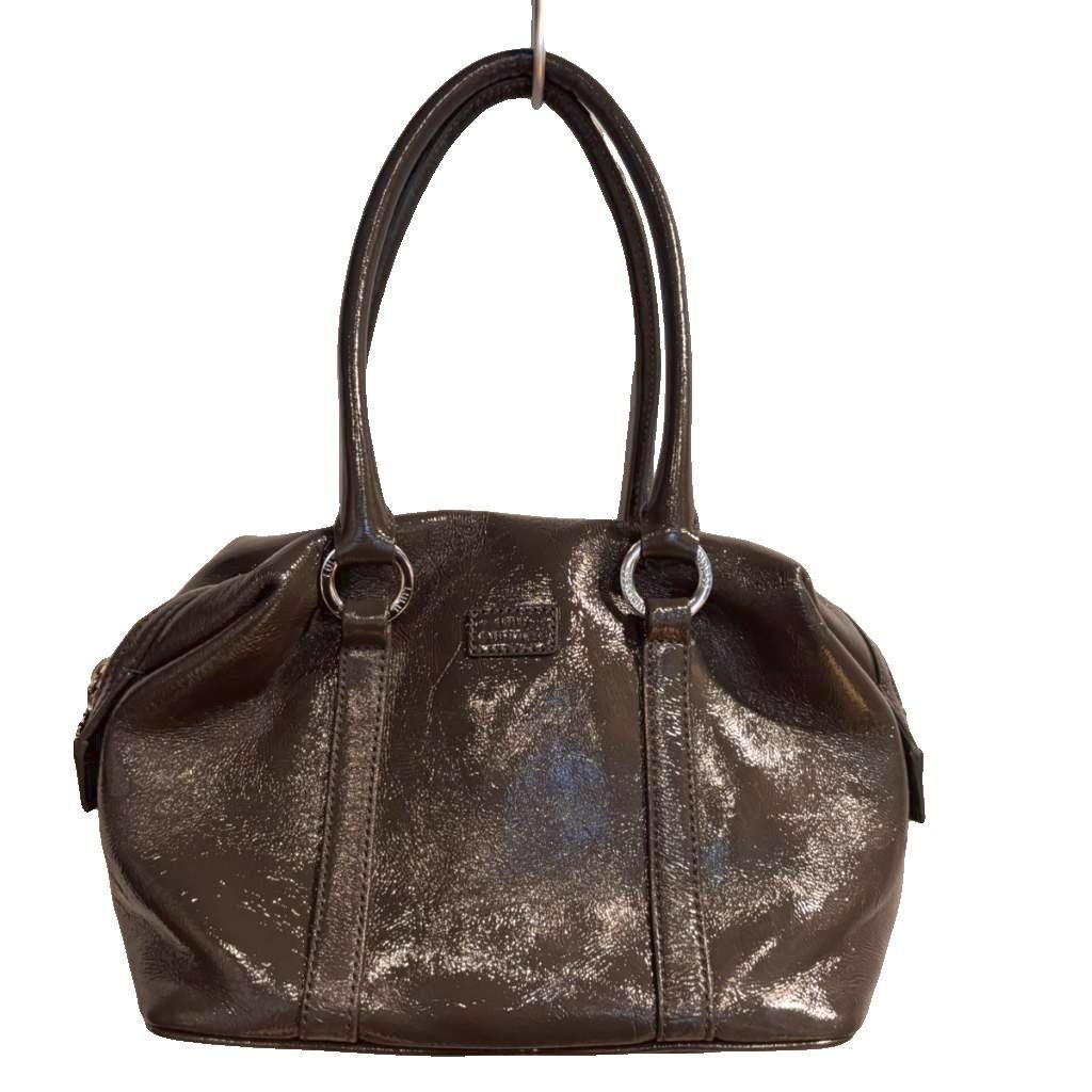 ☆希少☆LULU GUINNESS ハンドバッグ　美品　glamor girl ルルギネス LULU GUINNESS ハンドバッグ エナメル グレー - メルカリ