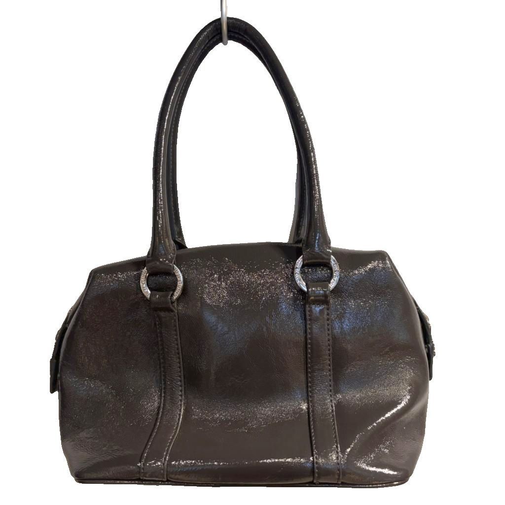 ☆希少☆LULU GUINNESS ハンドバッグ　美品　glamor girl ルルギネス LULU GUINNESS ハンドバッグ エナメル グレー - メルカリ