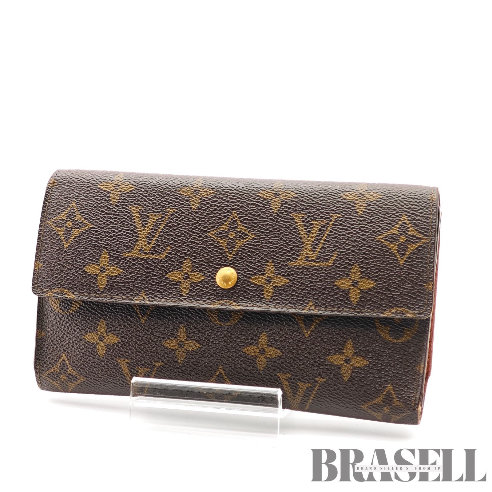LOUIS VUITTON ポルトフォイユ・インターナショナル M61215 小物 長財布 三つ折り財布 ブラウン レディース メンズ