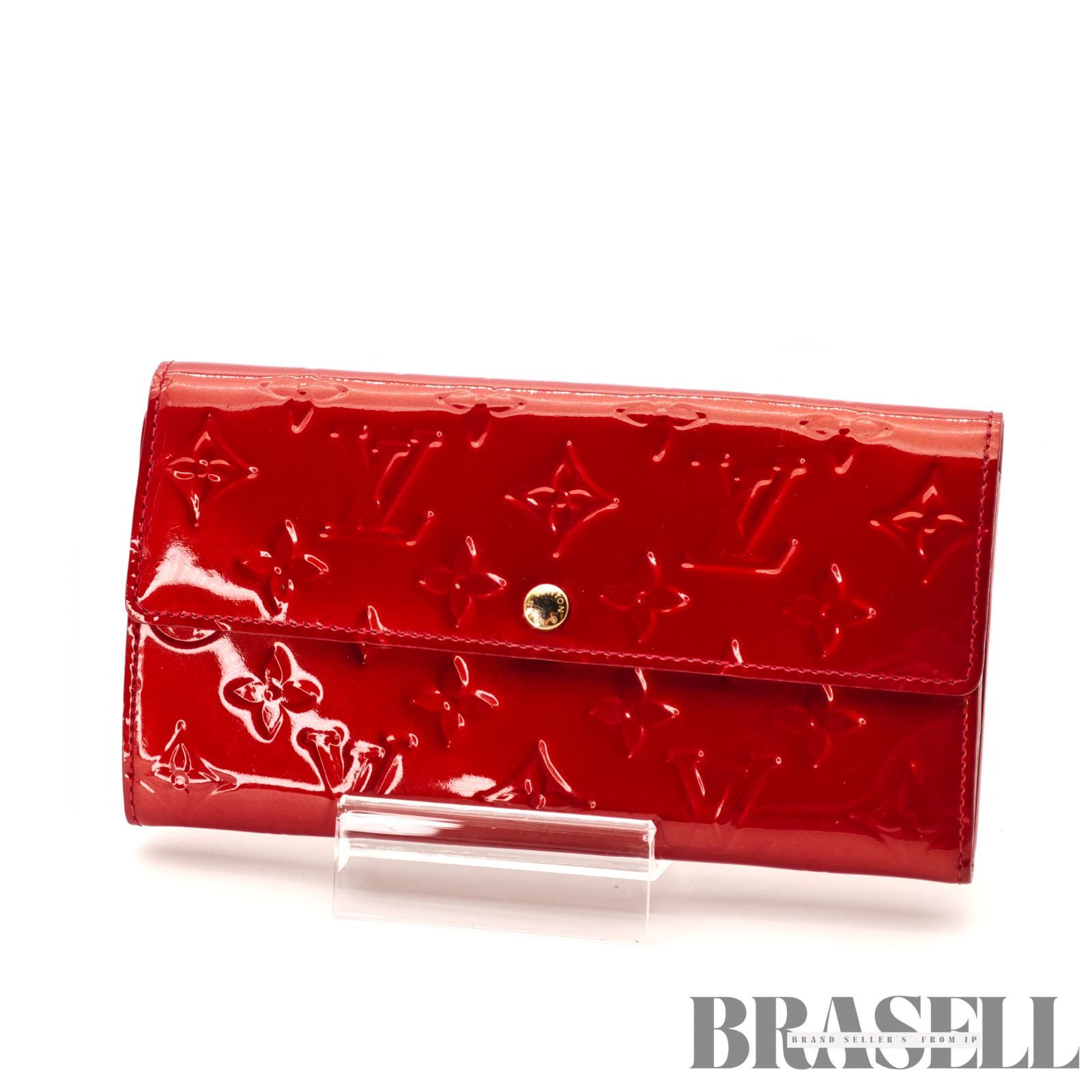 LOUIS VUITTON ポルトフォイユサラ M93577 小物 長財布 ケース レッド レディース メンズ