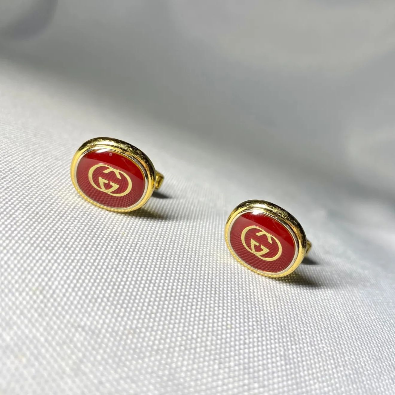 廃盤 GUCCI グッチ インターロッキングG GGロゴ レッド＆ゴールド